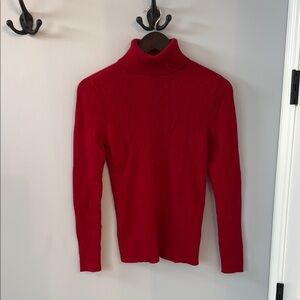 COPY - Lauren Ralph Lauren Red Cowl Turtleneck Sweater
